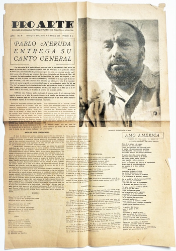 Pablo Neruda Diarios Textos Proarte Mercurio La Segunda