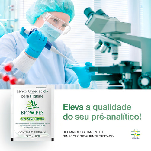 Lenço Umedecido Higiene Intima Individual C/100 Biowipes