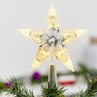 Estrella navideña luminosa LED para árbol de Navidad luz blanca fría 