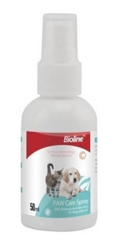 Spray Bioline Rociador Para Patas Paw Care Hidratante 50ml