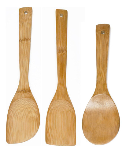 Usa Cookware - Juego De Cucharas (3 Piezas, Bambú)