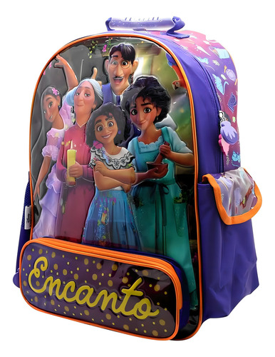 Mochila Escolar Encanto Disney Bruno Mirabel Color Azul Diseño de la tela Liso