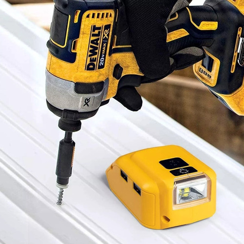 W Adaptador Usb E Linterna Led P/batería Dcb090 Dewalt
