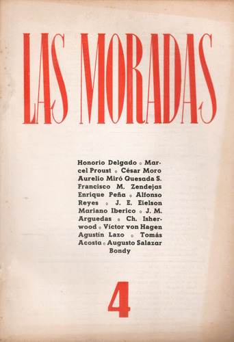 Revista Las Moradas N° 4 / Westphalen - C. Moro ( Lima 1948)