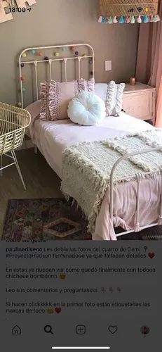 Cama De 1 Plaza De Hierro De Estilo