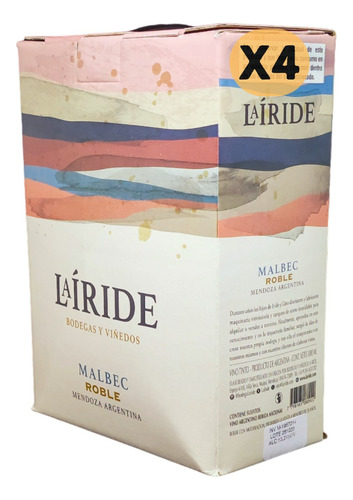 Vino La Iride Dorada Malbec Bag In Box 4x3000ml