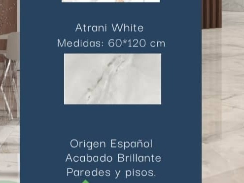 Disu Porcelanato Español Atrani White Rect 60x1.20 