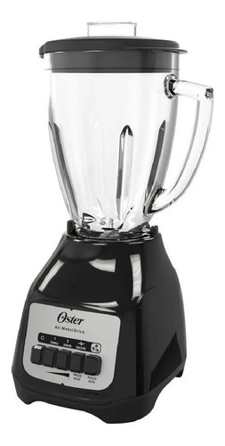 Licuadora Oster BLSTKAG-BPB 1.5 L negra con vaso de vidrio 127V