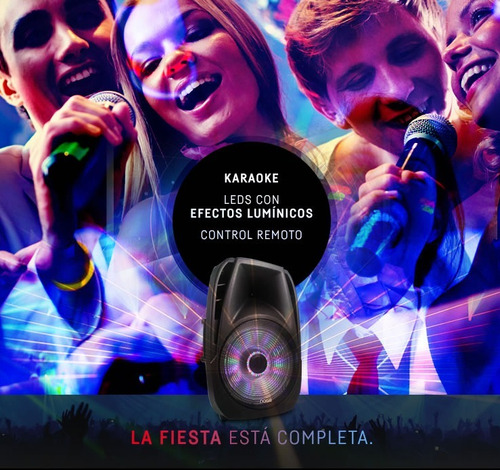 Parlante 12 Portatil Bateria Radio Bluetooth Potencia 2000w Inalambrico Recargable Y 220v + Microfono Y Control Remoto