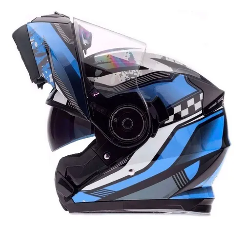 Casco para moto rebatible Punto Extremo XR650 azul talle XS