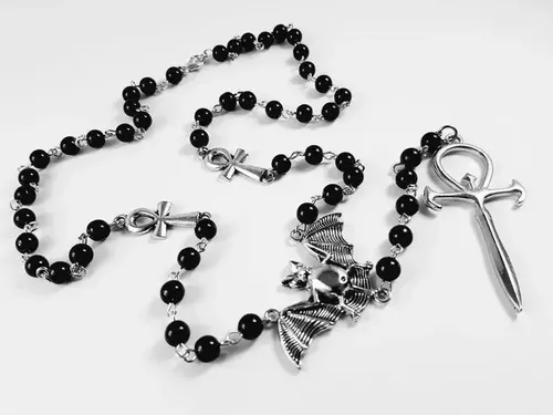 Accesorios de Cosplay, Collar de Cuero, Rosario para Vampiro, Collar con Colgante de Cruz de Anime Akashiya Moka Accesorios de Cosplay, Collar de Cuero, Rosario para Vampiro, Collar con Colgante de Cruz de Anime Akashiya Moka