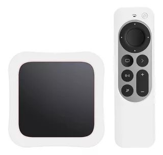 Kit Funda Silicona Negra Para Apple Tv Y Control 5ta Gen