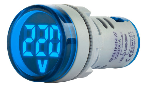 Combo Voltimetros Digitales Brinna 220v 380v Ojos De Buey