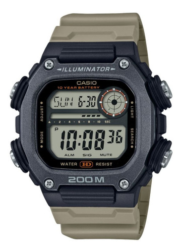 Relógio Casio Masculino Digital Quadrado Dw-291hx-5avdf Cor da correia Verde