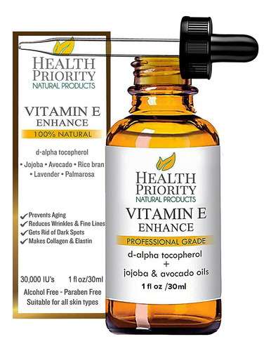 Aceite Para Rostro Y Piel 100% Natural Y Orgnica Con Vitamin