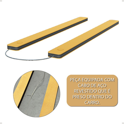 Kit 2 Pares Protetores Magnéticos Anti-impacto Porta Carro Imã Amarelo Removível Cabo Anti-furto Fácil Instalar Resistente Qualidade Material: Eva