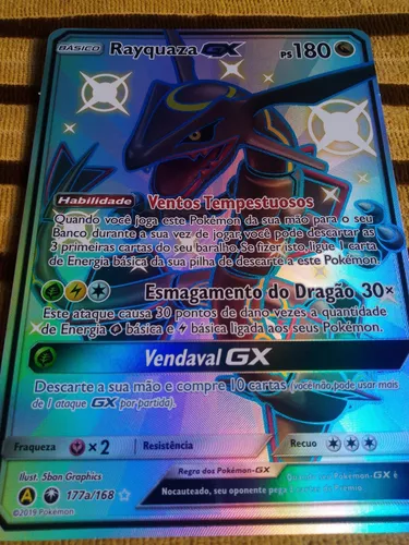 Pokemon Rayquaza Gx Shiny Promo Oversize Sol E Lua Destinos