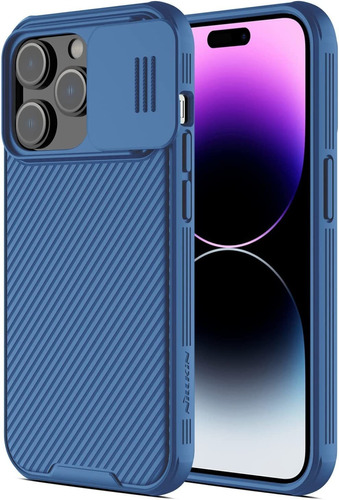 Capa Anti Impacto Nillkin Camshield Para iPhone 14 Pro 6.1 Cor Azul-escuro