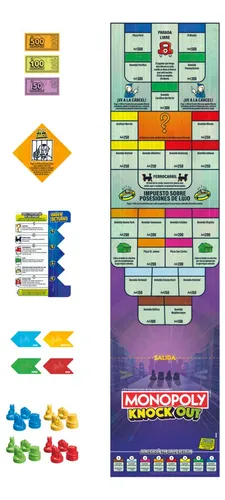 Monopoly Knockout - Juego De Mesa Familiar Para Fiestas