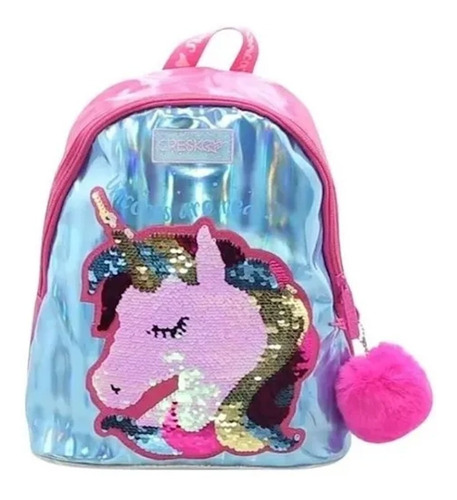 Mochila Unicornio Pompón 12 Ck130 Cresko Maple Envio Gratis