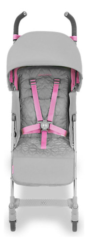 Carrinho de bebê de paseio Maclaren Single Seat Quest dove e azalea com chassi de cor prateado