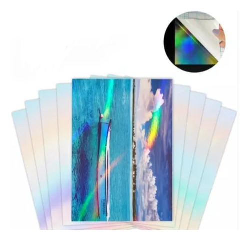 Laminado En Frio A4 Holográfico X 20 Unid. Modelo Rainbow