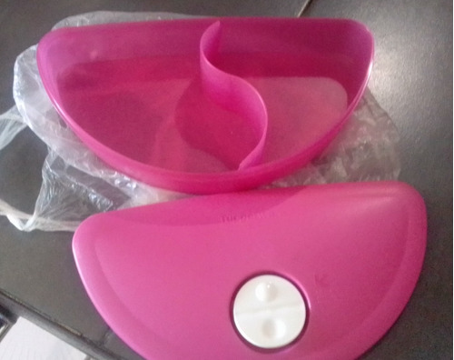 Envase Porta Comida 2 Divisiones Tupperware.