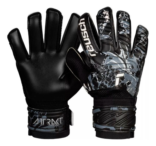 Guantes De Arquero Reusch Attrakt  Solid Black - Negro