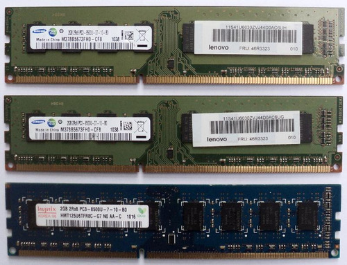 Memorias Ddr3 2gb 2 Gb 2gigas Bus 1066 Pc3-8500 Como Nuevas