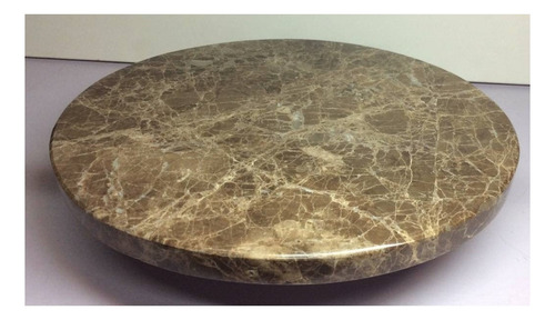 Base Giratoria Lazy Susan Mármol Cafe Marron Emperador 70 Cm