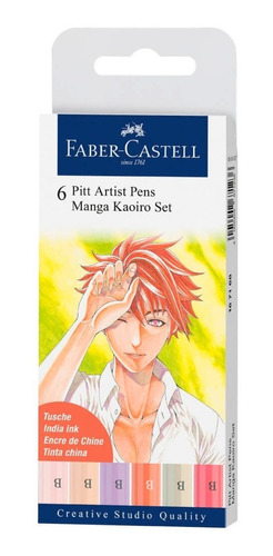Faber-castell Pitt - Set 6 Marcadores Manga Kaoiro