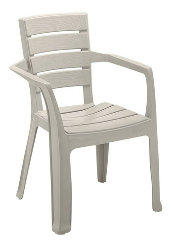 Silla Baru Con Brazos Rimax Apariencia Madera Taupe