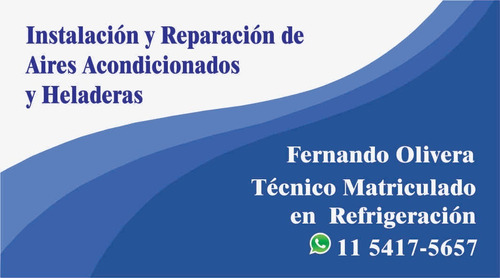 Instalacion Y Reparacion De Aires Acondicionado Y Heladeras.