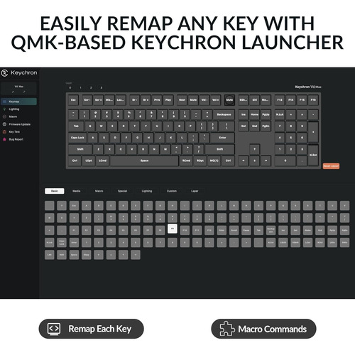 Keychron V6 Max Wireless Custom Mechanical Keyboard, 2.4 ...