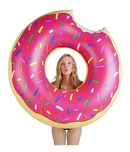 Dona Inflable Donut Salvavidas 120 Cms Adulto Pool Party