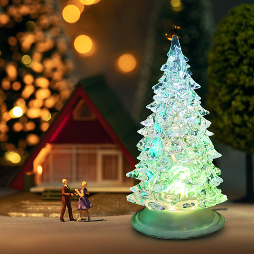 Decoración Navideña Con Luz Nocturna Led Colorida Para Árbol