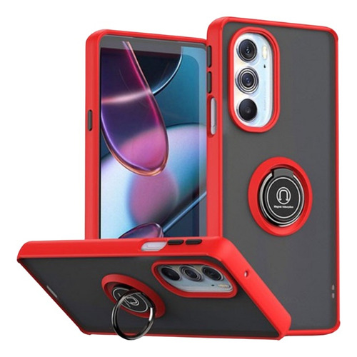Funda Para Poco M5 Uso Rudo Anticaidas Con Anillo Rojo M5