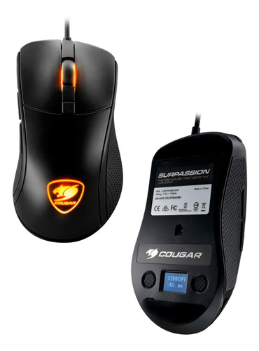 Mouse Gamer Cougar Surpassion + Lcd Regulador Dpi Y Hz