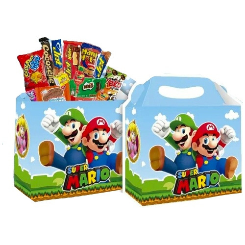 6x Cajas Sorpresa Mario Bros Box Papel Dulces Cumpleaños