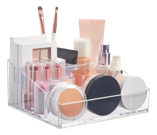 Organizador de Maquillaje Stori Transparente con 9 Compartimentos