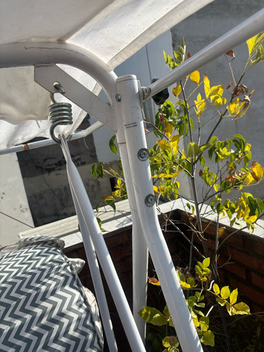 Sillon Hamaca 3 Personas Jardin , Sin Toldo Como Nuevo Blanco (Usado)