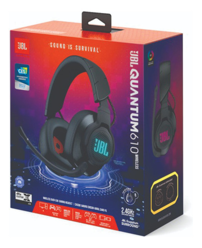 Headset Gamer Sem Fio Quantum 610 - Jbl Preto