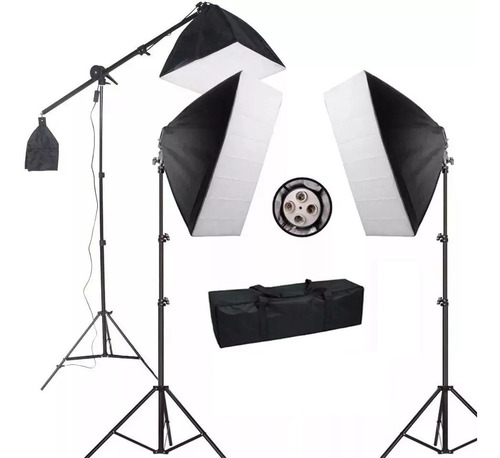 Kit De Iluminação Softbox 50x70 - Pk-sb03