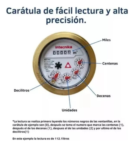 Medidor De Agua Potable Medidor De Agua 1/2 Chorro Único