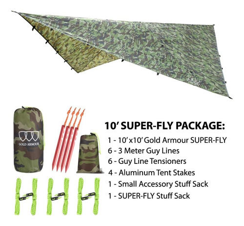 Cubierta De Lluvia Para Hamaca Impermeable Camuflada 3x3 Met