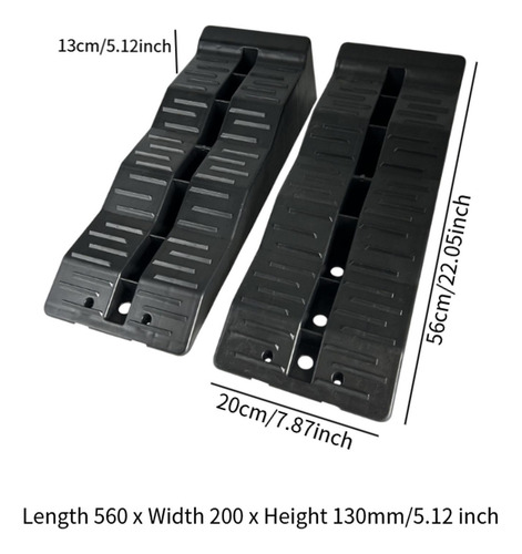 2x Rampas Genéricas Para Vehículos, Bloques 56x20x13 Cm