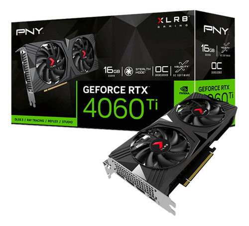 Tarjeta De Vídeo Pny Xlr8 Dual Fan Geforce Rtx 4060 Ti 16gb