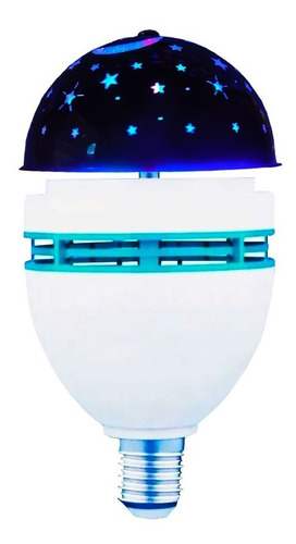 Imagen 1 de 10 de Foco Led Giratorio 3 Watts Colores Luces Rgb Luna Estrellas