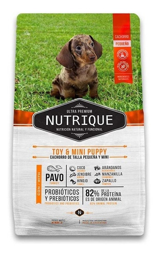 Alimento Perro Cachorro Nutrique Toy & Mini Puppy 6k Pavo Tm