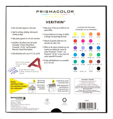 Set 24 Lápices De Colores Prismacolor Verithin